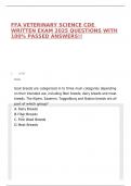 FFA VETERINARY SCIENCE CDE WRITTEN EXAM 2025 QUESTIONS WITH 100&percnt; PASSED ANSWERS&excl;&excl;