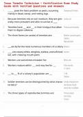 Texas Termite Technician &ndash; Certification Exam Study Guide with Verified Questions and Answers