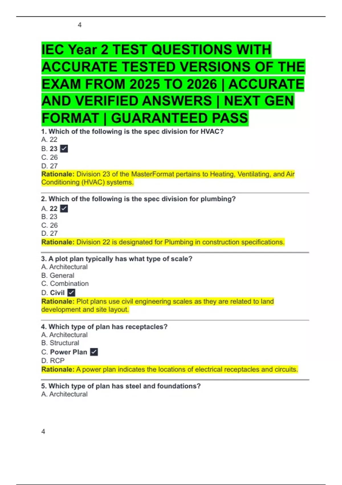 ACCURATE TESTED VERSIONS OF THE EXAM FROM 2025 TO 2026 | ACCURATE AND ...