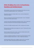 IFSTA 7th Edition Fire 1 CH 1-15 Final Review Questions and Verified Answers