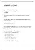 CCIM 101 Module1 Test Questions and Answers