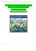 Test Bank-Consumer Behavior&colon; Buying&comma; Having&comma; and Being 14th Edition by Michael R&period; Solomon Expert Verified Answers&vert; A&plus; PASS