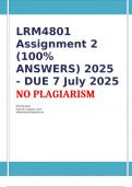 LRM4801 Assignment 2 &lpar;100&percnt; ANSWERS&rpar; 2025 - DUE 7 July 2025