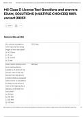MS Class D License Test Questions and answers EXAM&comma; SOLUTIONS &lpar;MULTIPLE CHOICES&rpar; 100&percnt; correct 2025&excl;&excl;