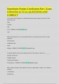 Smartsheets Product Certification Part 1 Exam  UPDATED ACTUAL QUESTIONS AND  CORRECT