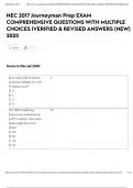 NEC 2017 Journeyman Prep EXAM COMPREHENSIVE QUESTIONS WITH MULTIPLE CHOICES &vert;VERIFIED & REVISED ANSWERS &lpar;NEW&rpar; 2025