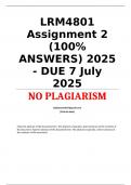 LRM4801 Assignment 2 &lpar;100&percnt; ANSWERS&rpar; 2025 - DUE 7 July 2025