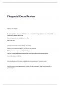 Fitzgerald Exam Review Questions and Answers