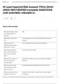 NJ Lead Inspector&sol;Risk Assessor FINAL EXAM &lpar;2025&rpar; 100&percnt;VERIFIED &vert;complete QUESTIONS AND ANSWERS &vert; GRADED A&plus;&period;
