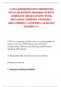 VATI COMPREHENSIVE PREDICTOR  NCLEX QUESTIONS 2025&sol;2026 NEWEST  COMPLETE 500 QUESTIONS WITH  DETAILED VERIFIED ANSWERS &lpar;  100&percnt; CORRECT ANSWERS&rpar; &sol;ALREADY  GRADED A&plus;