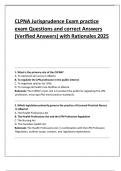 CLPNA Jurisprudence Exam practice exam Questions and correct Answers &lpar;Verified Answers&rpar; with Rationales 2025 
