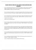 BILIARY-HEPATIC PRACTICE TEST NUR212 EXAM QUESTIONS AND ANSWERS
