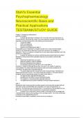 Stahl's Essential Psychopharmacology Neuroscientific Basis and Practical Applications 5th Edition Test Bank