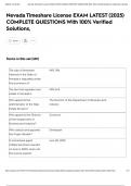 Nevada Timeshare License EXAM LATEST &lpar;2025&rpar; COMPLETE QUESTIONS With 100&percnt; Verified Solutions&comma;