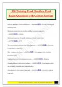 360 Training Food Handlers Final Exam Questions with Correct Answers