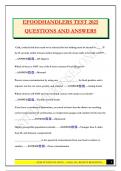 Food Handler Bundled Exams 2025 &lpar;Questions and Answers&rpar; 