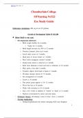 Chamberlain College of Nursing NR322 ESE Study Guide