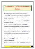 CP Beaker Pre Test 2025 Questions and Answers
