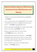 EpicCare Beaker Inpatient Phlebotomist Assessment Exam 2025 Questions and Answers