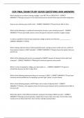 CCR FINAL EXAM STUDY GUIDE QUESTIONS AND ANSWERS