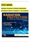 Radiation Protection in Medical Radiography &ndash; 9th Edition by Sherer &vert; Chapters 1&ndash;14 &vert; Complete Test Bank