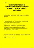 General Pest Control Subcategory Test &ndash; 2025 &ndash; Complete Updated Exam with Verified Questions and Explanations