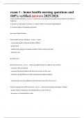 exam 1 - home health nursing questions and  100&percnt; verified answers 2025&sol;2026 