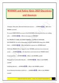WHMIS and Safety Quiz 2025 Questions and Answers
