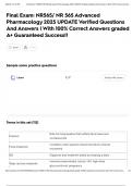 Final Exam&colon; NR565&sol; NR 565 Advanced Pharmacology 2025 UPDATE Verified Questions And Answers &vert; With 100&percnt; Correct Answers graded A&plus; Guaranteed Success&excl;&excl;