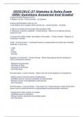 2025&sol;26&vert;&vert;C-37 Statutes & Rules Exam &lpar;SRE&rpar; Questions Answered And Graded
