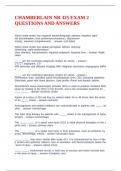 CHAMBERLAIN NR 325 EXAM 2 QUESTIONS AND ANSWERS