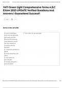 VATI Green Light Comprehensive forms A&comma;B&comma;C EXAM 2025 UPDATE Verified Questions And Answers &vert; Guaranteed Success&excl;&excl;