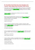 Rn- Foundation Final Potter Perry Exam Questions And Answers  Latest Update 2025 All Answers 100&percnt; Correct