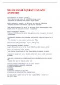 NR 325 EXAM 2 QUESTIONS AND ANSWERS