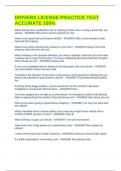 DRIVERS LICENSE PRACTICE TEST ACCURATE 100&percnt;