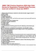 NBRC TMC Practice Questions 2025 High-Yield Review for Respiratory Therapist Exam Success exam set verified A&plus; study tips NEW&excl;&excl;&excl;&excl;