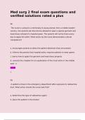Med surg 2 final exam questions and verified solutions rated a plus  Qs  The nurse is caring for a terminally ill young woman from a middle eastern country&period; Her parents ask that she be allowed to wear a special garment and head dress instead of a hospital