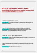NR576 &sol; NR 576 Differential Diagnosis in Adult-Gerontology Primary Care Exam Review&vert; Guide Verified Answers &lpar;2025&sol; 2026 Newly Updated&rpar;