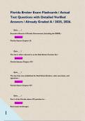 Florida Broker Exam Flashcards &sol; Actual Test Questions with Detailed Verified Answers &sol; Already Graded A &sol; 2025&comma; 2026&period;      