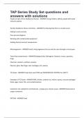TAP Series Study Set questions and answers with solutions&period;