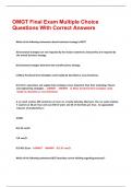 OMGT Final Exam Multiple Choice Questions With Correct Answers