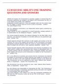 CLM 023 DAU ABILITY ONE TRAINING QUESTIONS AND ANSWERS