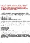 NUR 1211 MEDICAL SURGICAL EXAM 2 NEWEST EXAM 2024 COMPLETE 250 QUESTIONS WITH DETAILED VERIFIED ANSWERS &lpar;100- CORRECT&rpar; ALREADY GRADED A&plus;&period;pdf
