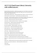 ACCT 212 Final Exam-Liberty University with verified answers&period;