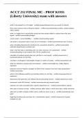 ACCT 212 FINAL MC - PROF KOSS &lpar;Liberty University&rpar; exam with answers