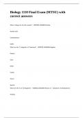 Biology 1110 Final Exam &lpar;MTSU&rpar; with correct answers