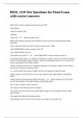 BIOL 1110 Test Questions for Final Exam with correct answers