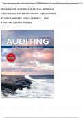 TEST BANK for Auditing A Practical Approach, 4th Canadian Edition Moroney, Campbell, Warren. All Chapters 1-14