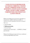 NASM CES EXAM 2025&sol;2026 BANK  ACCURATE CURRENTLY TESTING  EXAM 2 VERSIONS WITH ACTUAL  QUESTIONS AND DETAILED ANSWERS  WITH A STUDY GUIDE &sol; EXPERT  VERIFIED FOR GURANTEED PASS &sol;  LATEST UPDATE&period; 