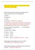 BIO 120 EXAM 4 &lpar;ACTUAL 2024-2025&rpar; AND  VERIFIED ANSWERS